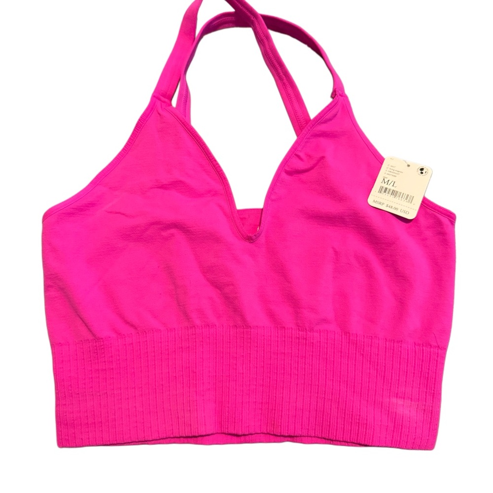 Free People Pink Halter Bralette